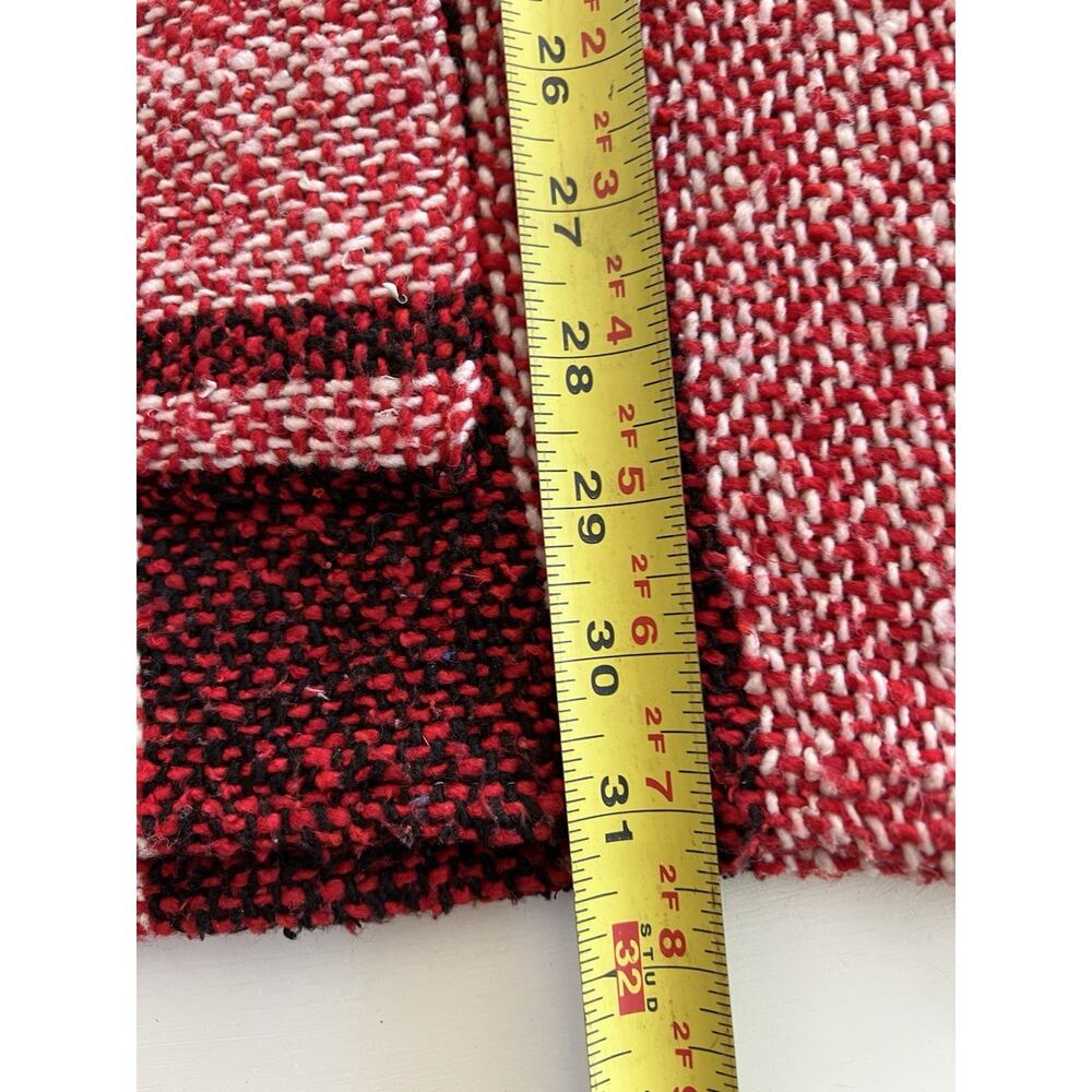 Artesanías Cuamatzi Baja Hoodie XXL Mexican Jerga Drug Rug Pullover Red Black - Picture 8 of 10